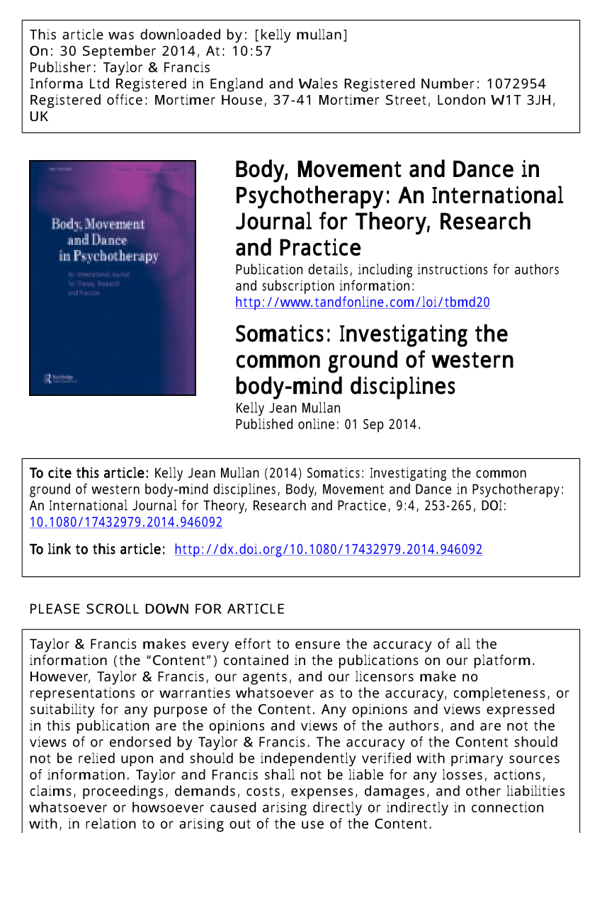 Mindful Movement: The Evolution of the Somatic Arts and Conscious Action,  Eddy