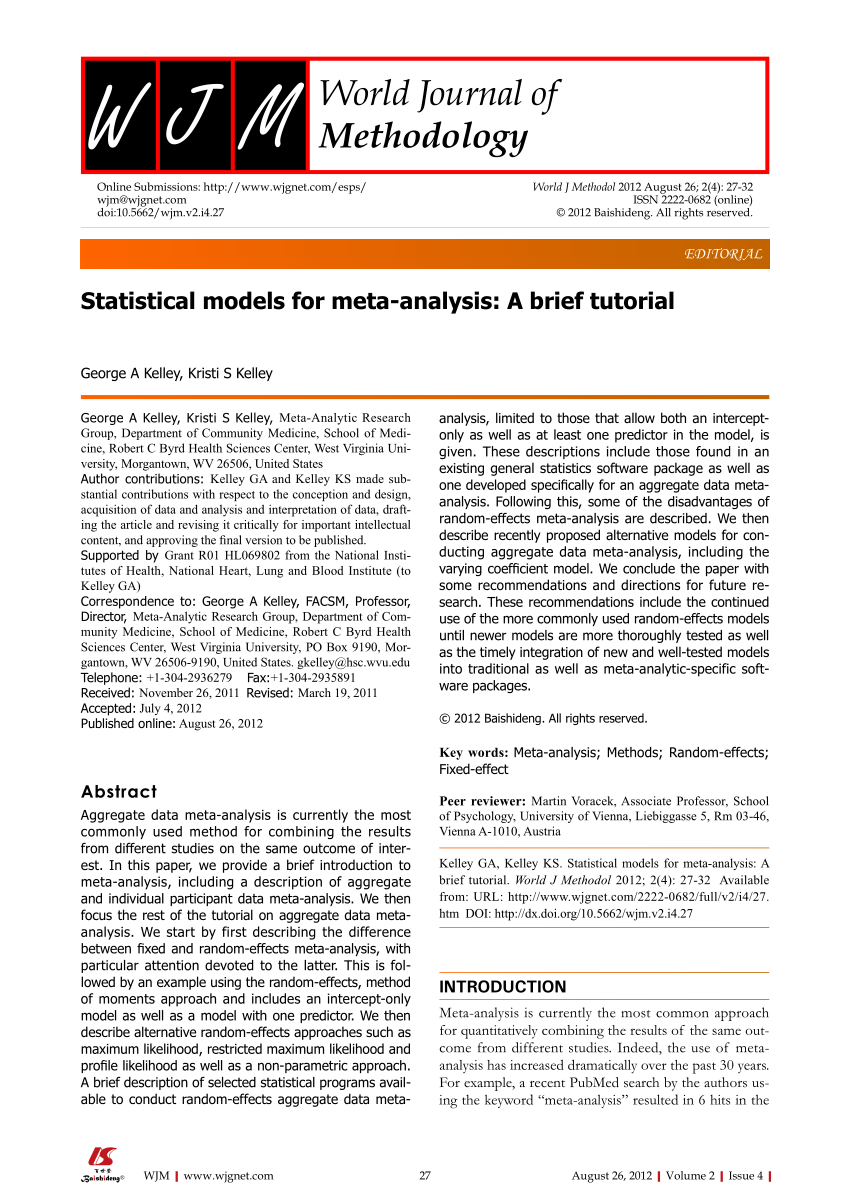 meta analysis research paper pdf