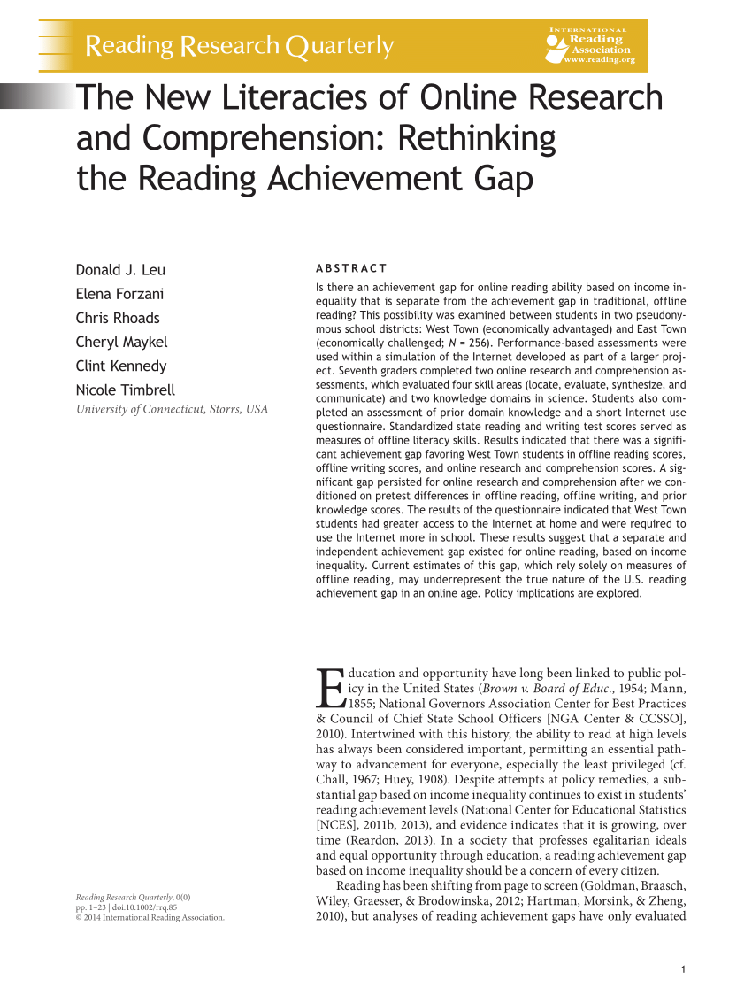 research gap in reading comprehension