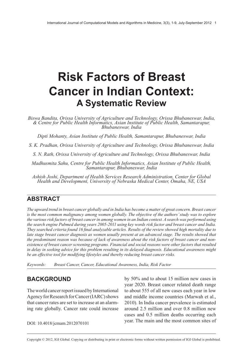 research paper on breast cancer pdf