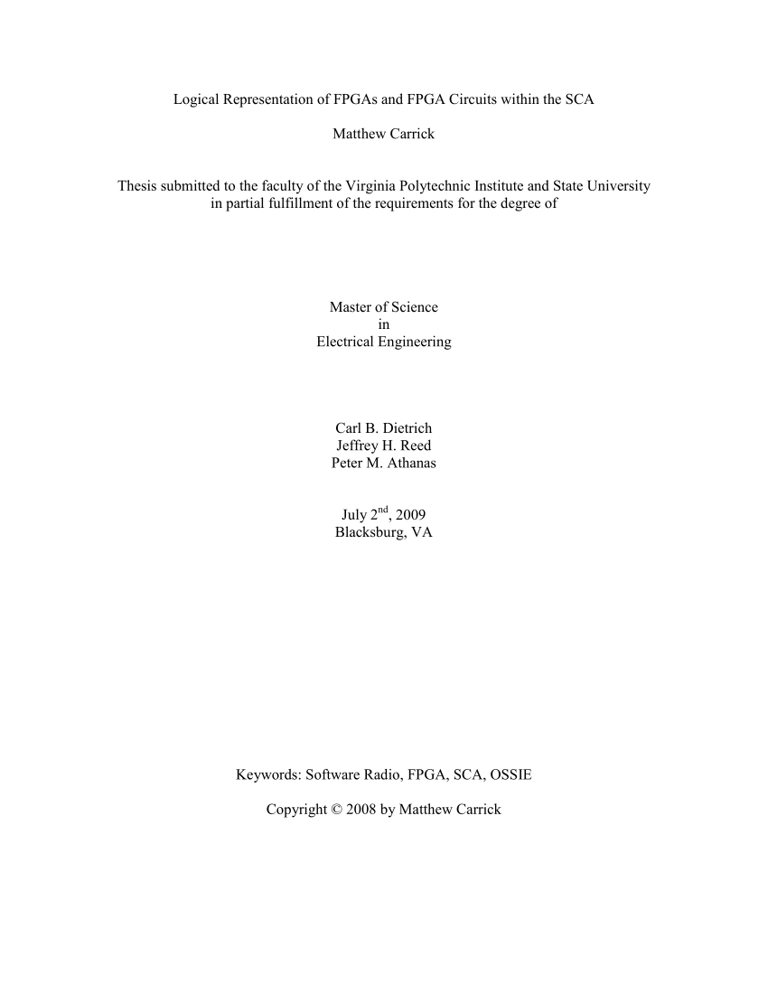 Sca master thesis