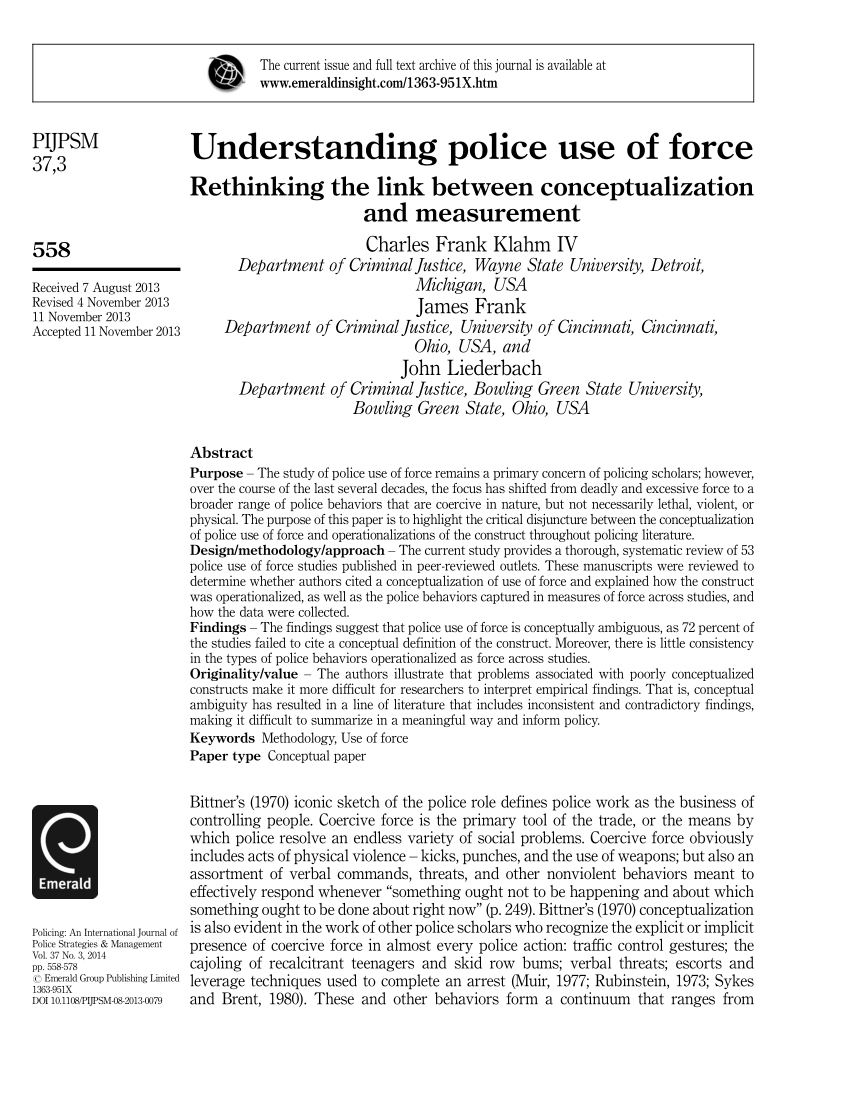 case study use of force