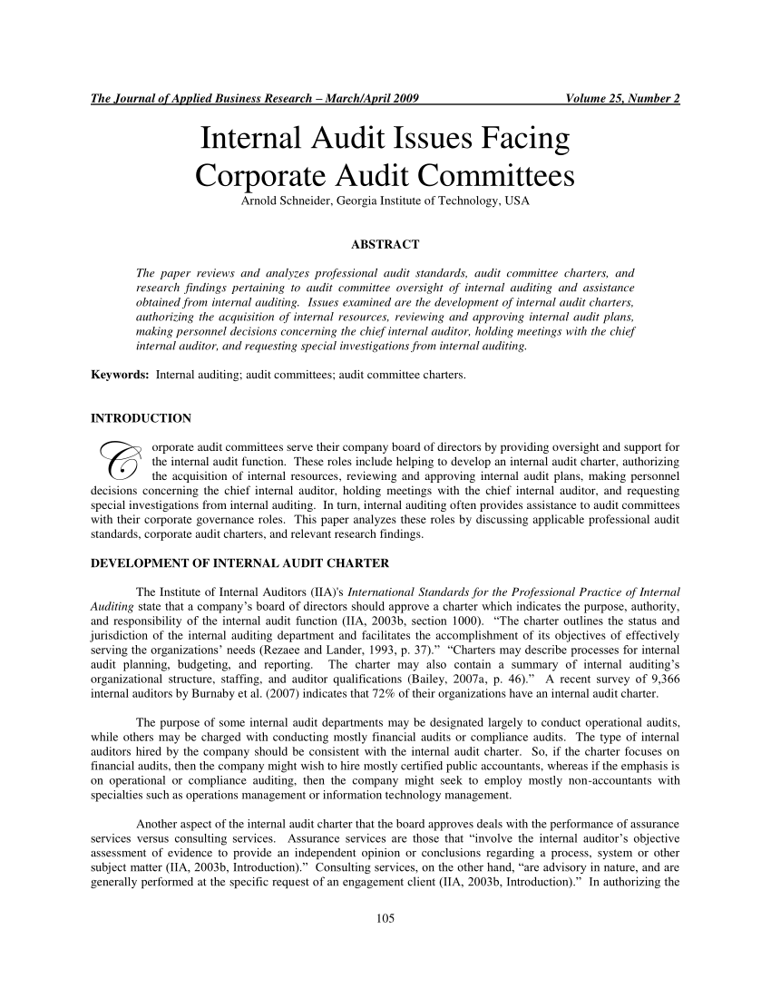 dissertations on internal audit