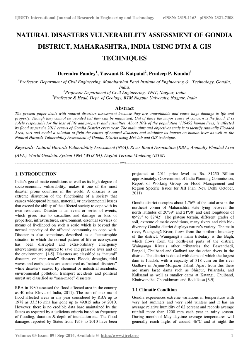 project work methodology of natural disasters in maharashtra
