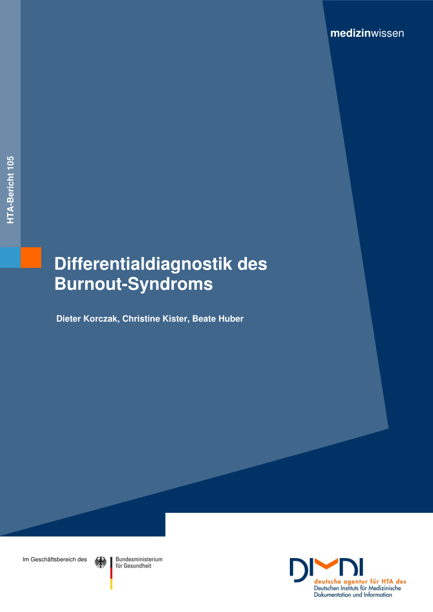 Pdf Differentialdiagnostik Des Burnout Syndroms