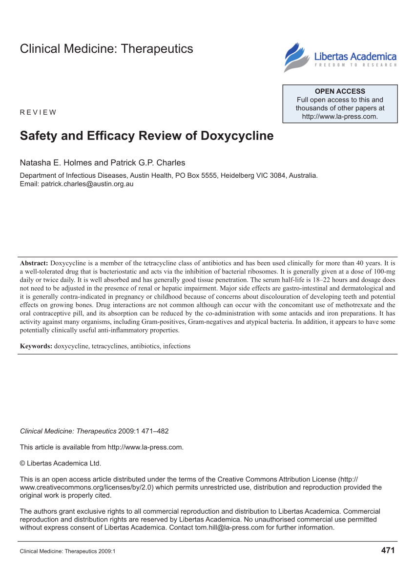 doxycycline for prostatitis reviews