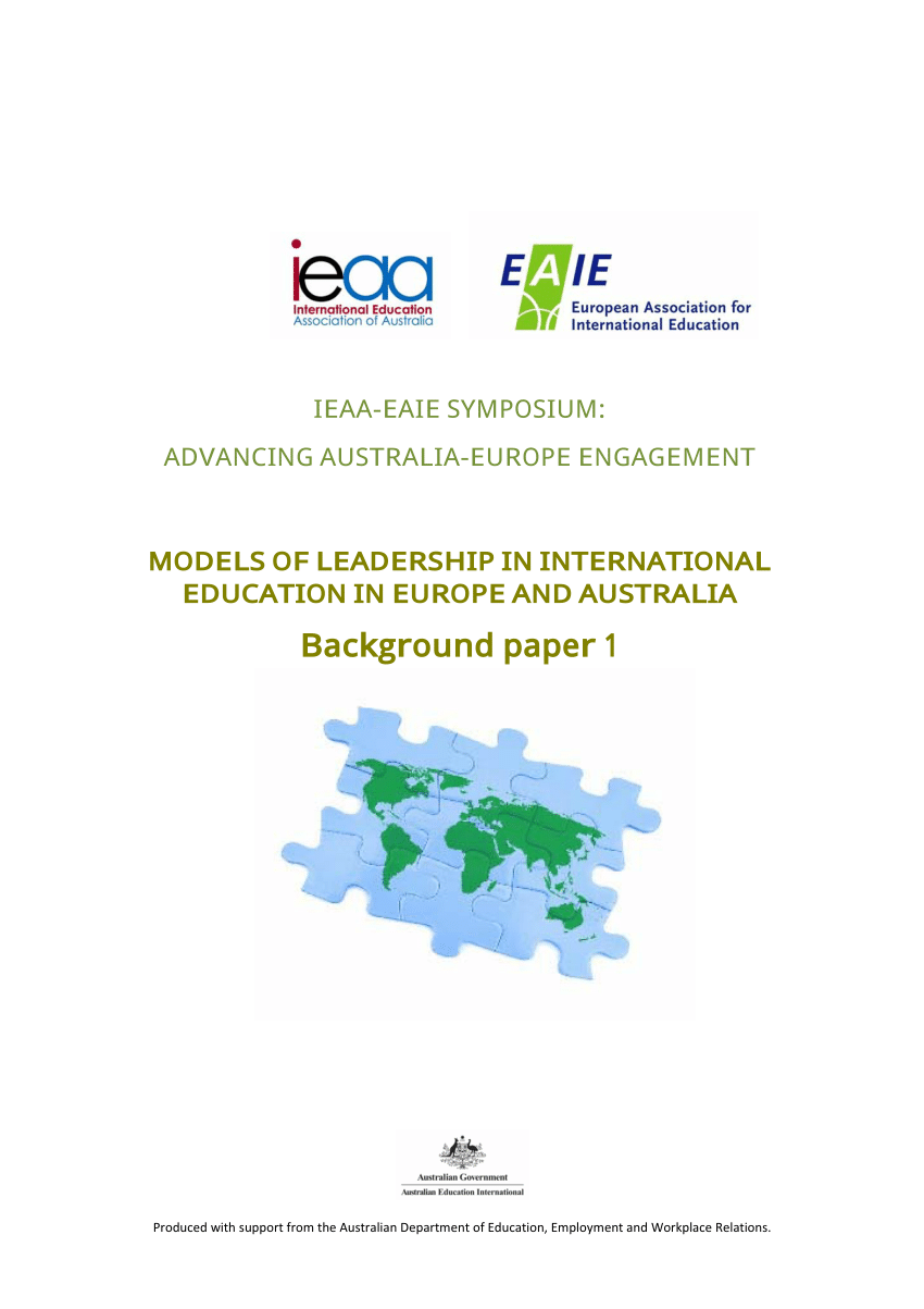 Mælkehvid rolle del PDF) MODELS OF LEADERSHIP IN INTERNATIONAL EDUCATION IN EUROPE AND AUSTRALIA