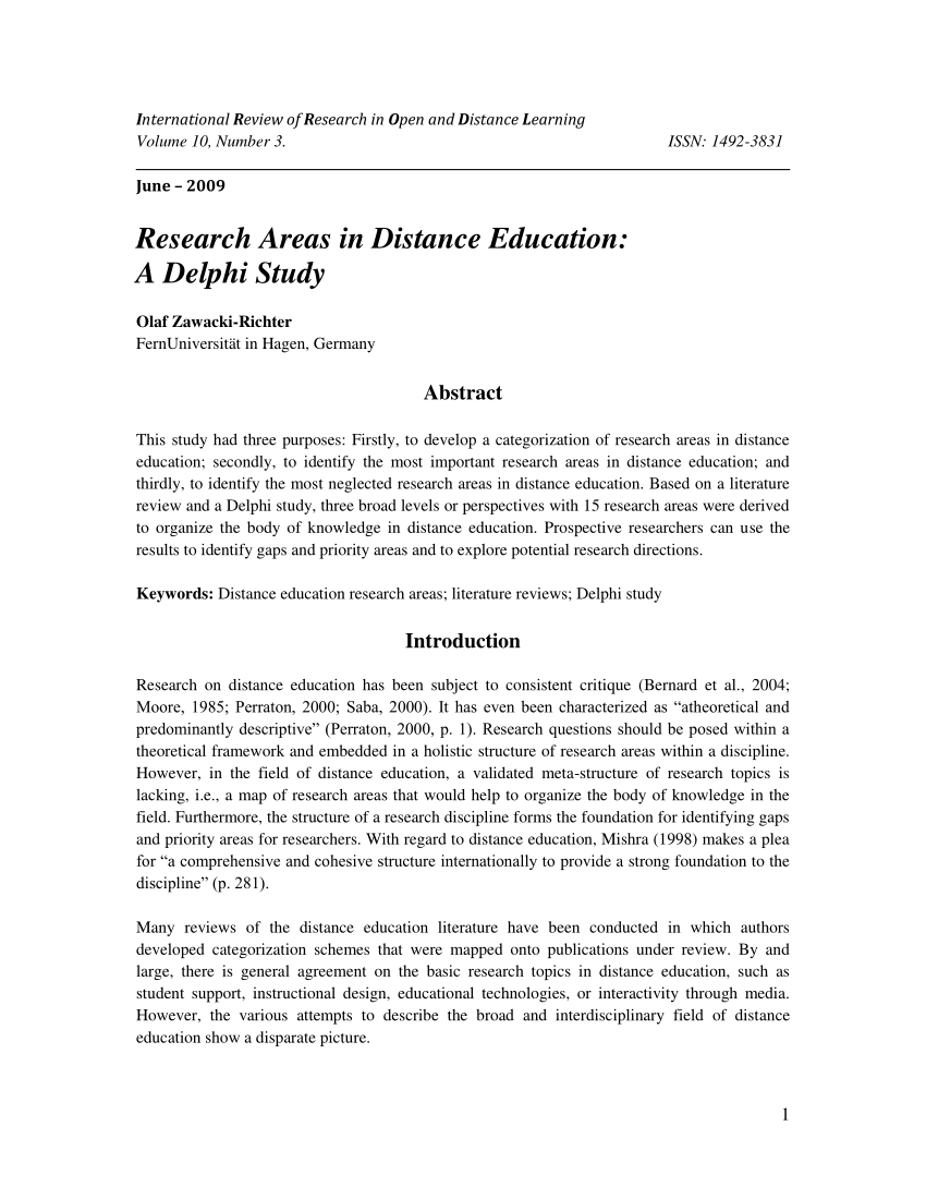 example of research title about distance learning