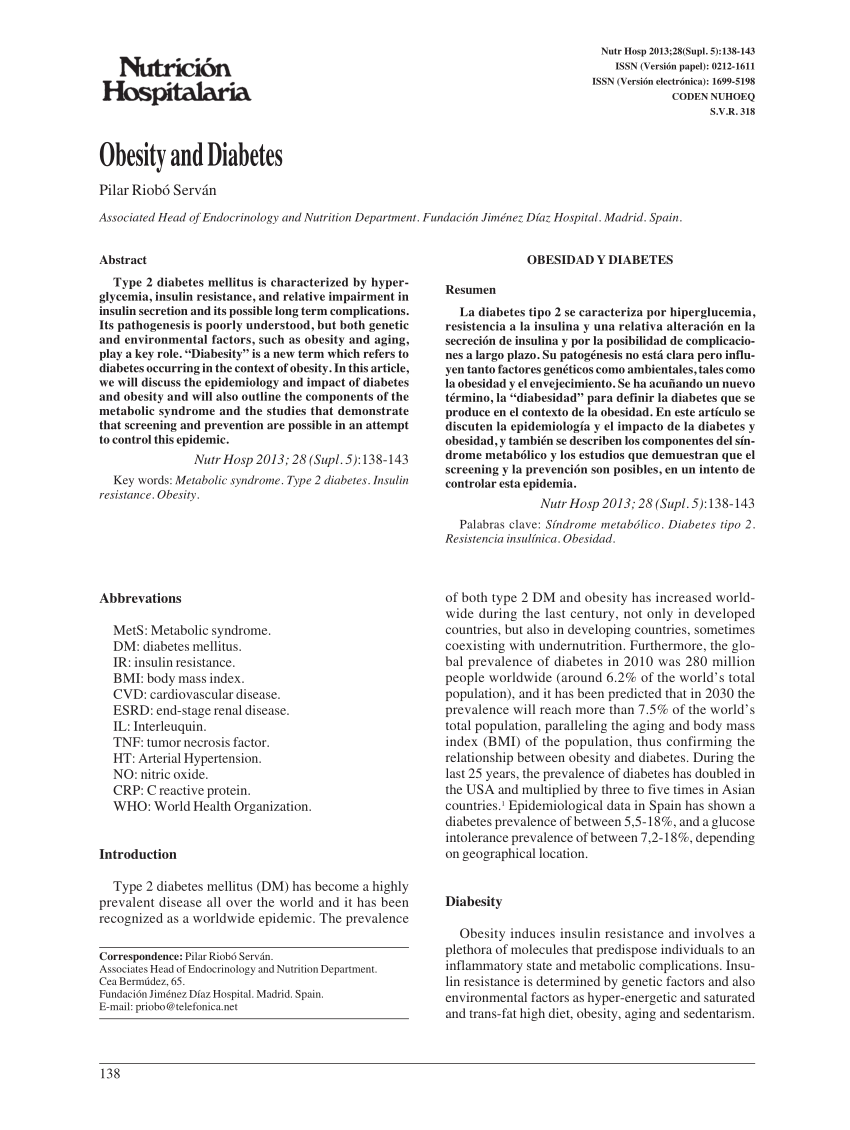 research paper on diabetes and obesity)