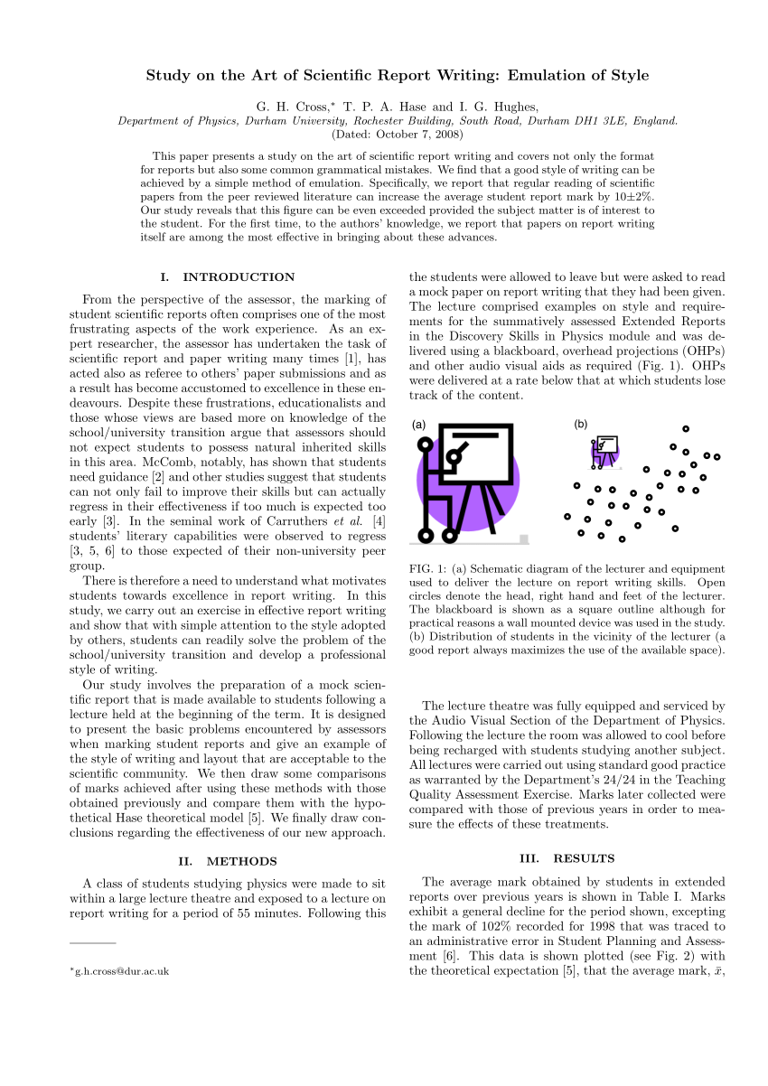 research paper scientific report example
