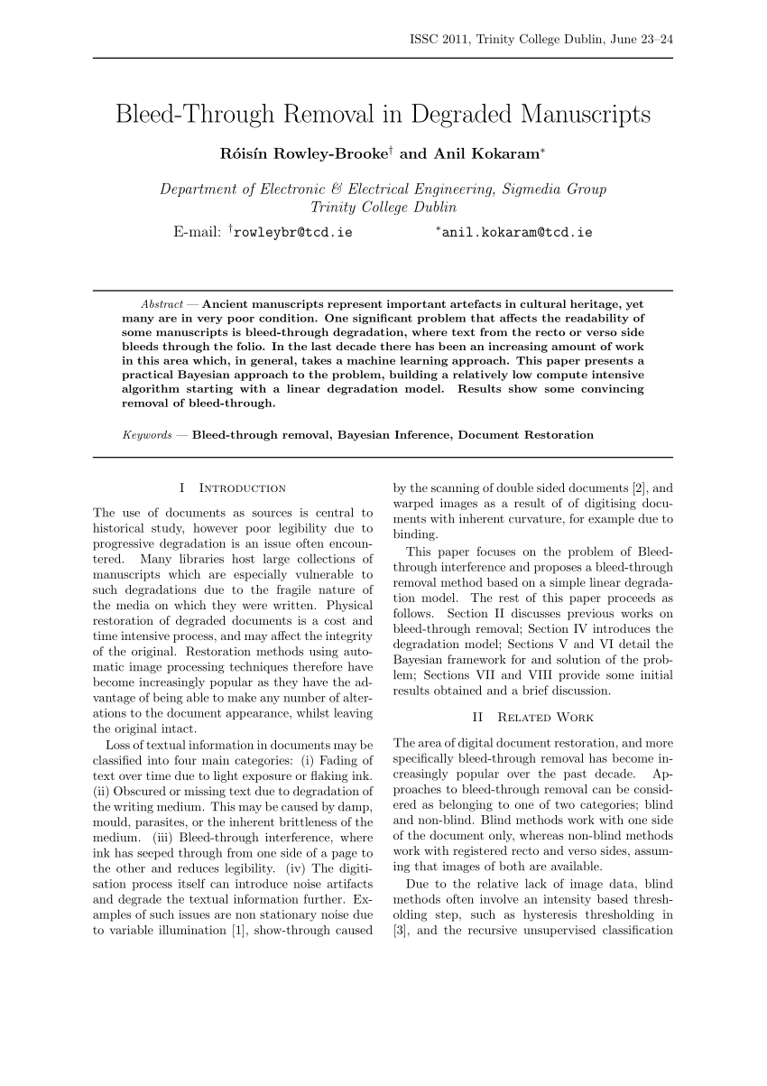 PDF] Manuscript Bleed-through Removal via Hysteresis Thresholding