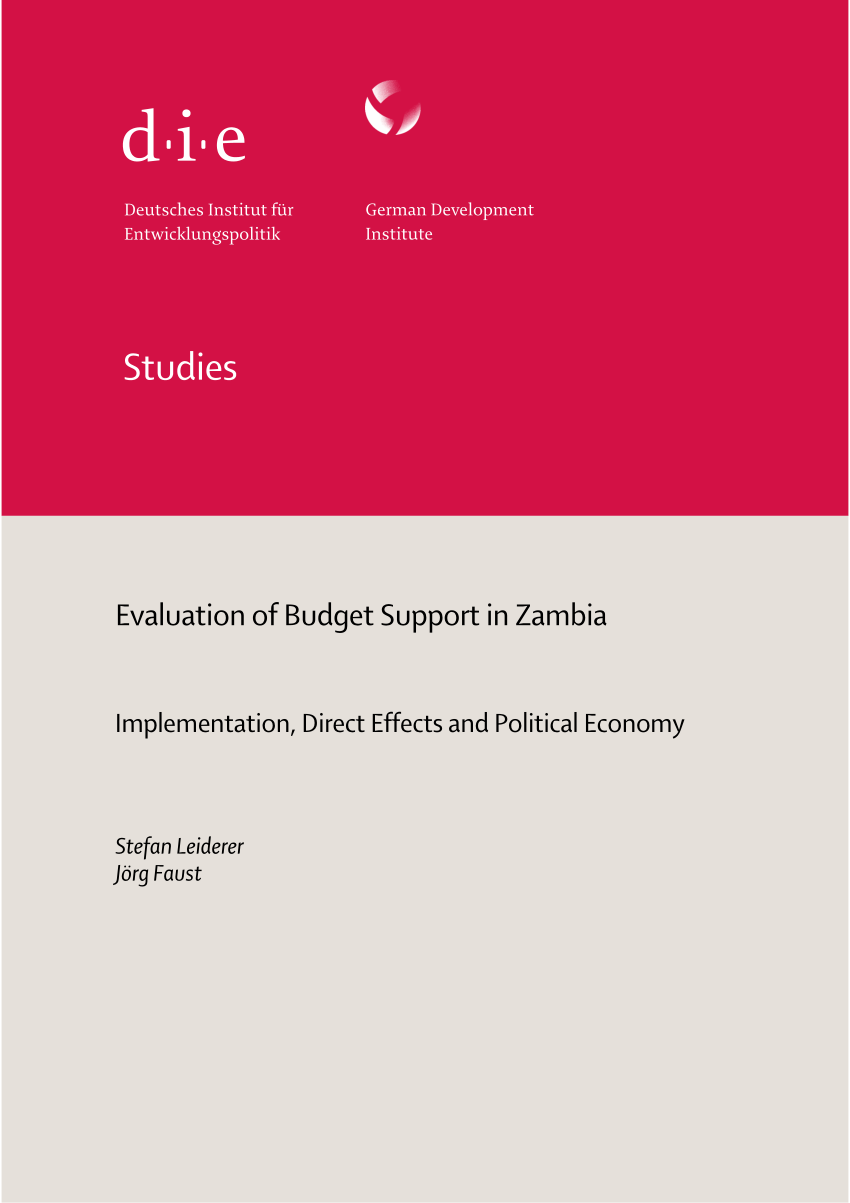 (PDF) Evaluation of budget support in Zambia Implementation, direct