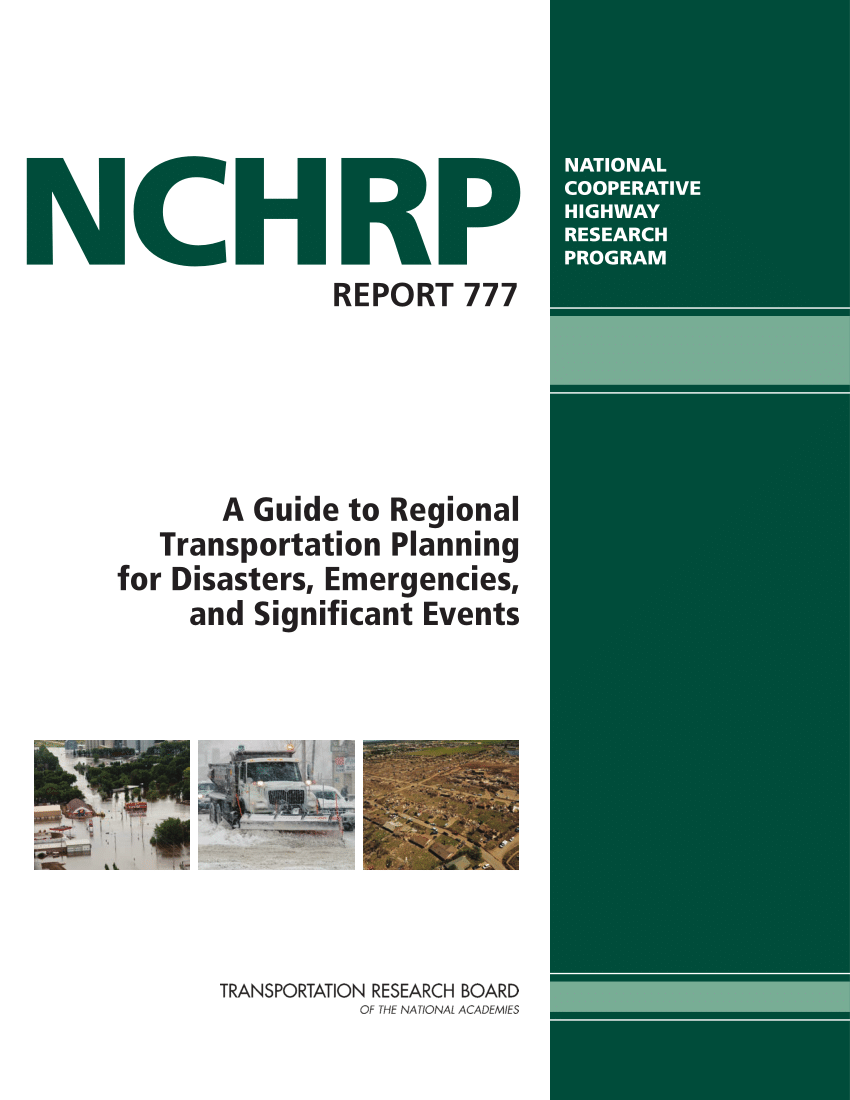 PDF) A Guide to Regional Transportation Planning for Disasters ...