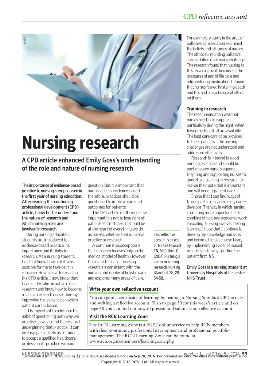 sample of nursing research title