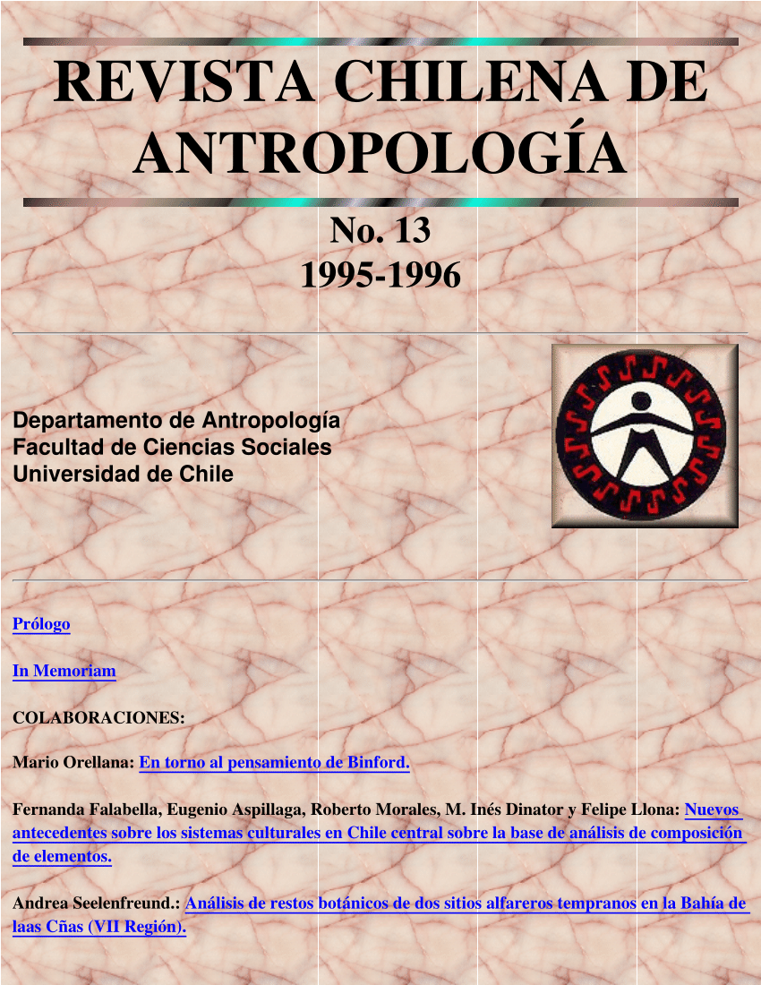 PDF) REVISTA CHILENA DE ANTROPOLOGÍA