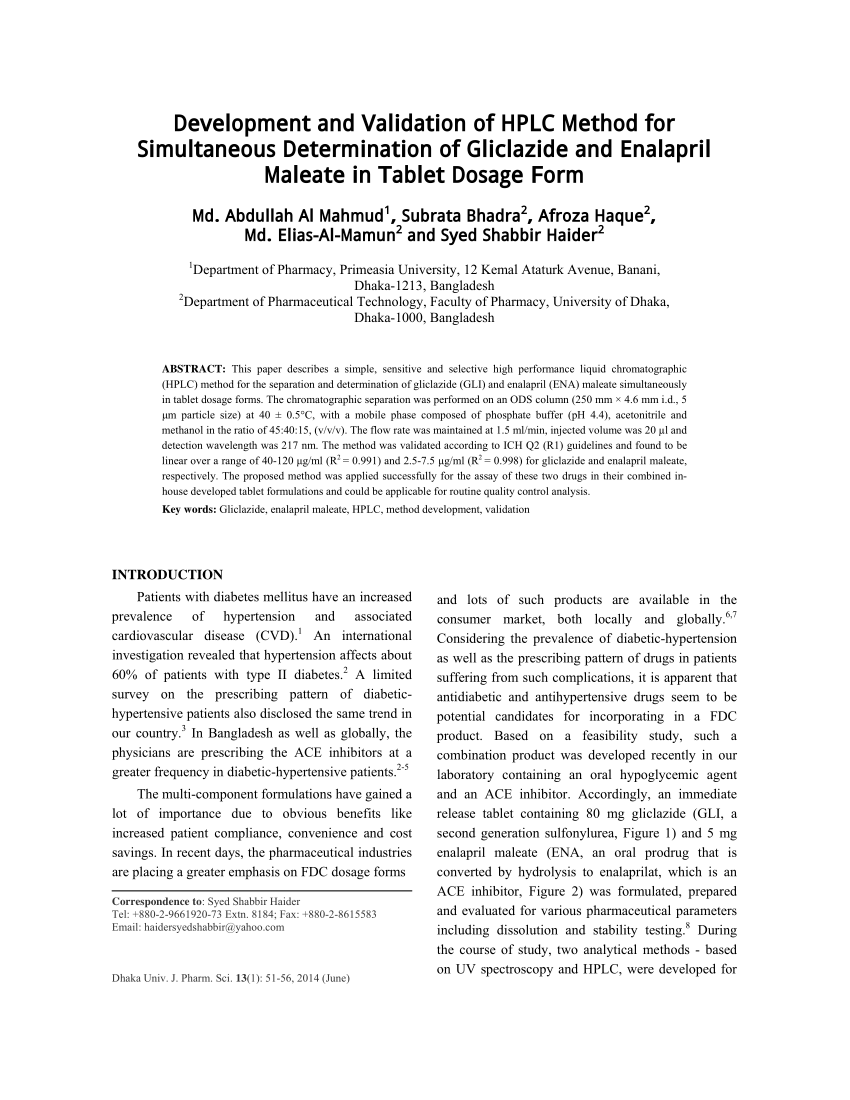 research papers hplc method development