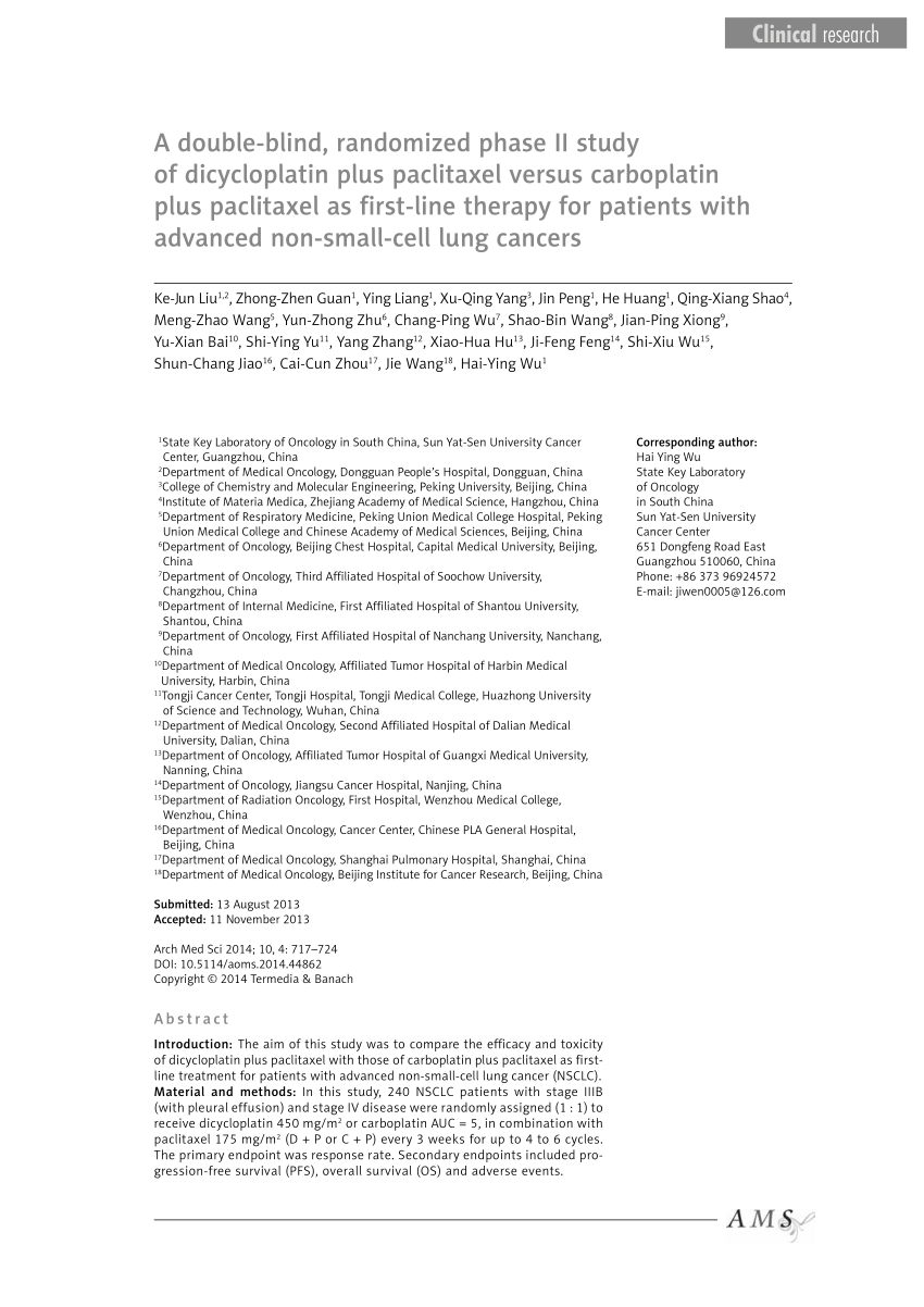 Pdf A Double Blind Randomized Phase Ii Study Of - 