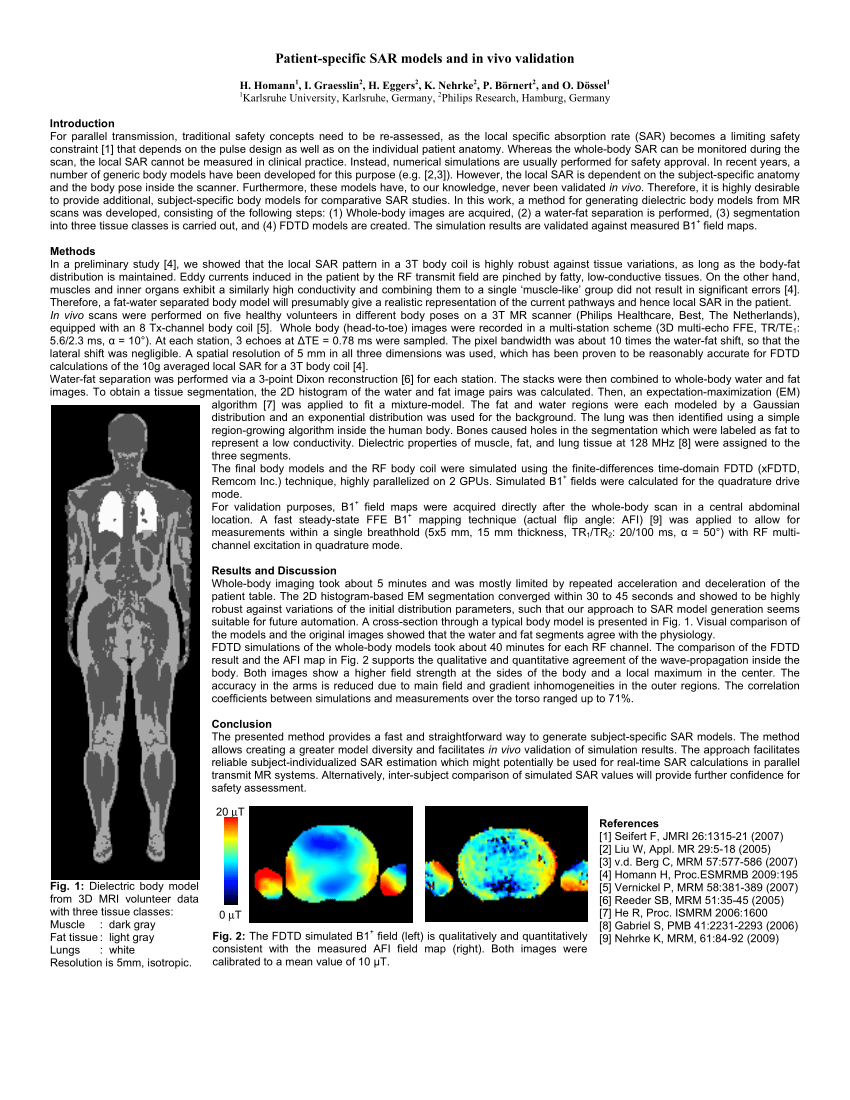 PDF) Patient-Specific SAR Models and In Vivo Validation