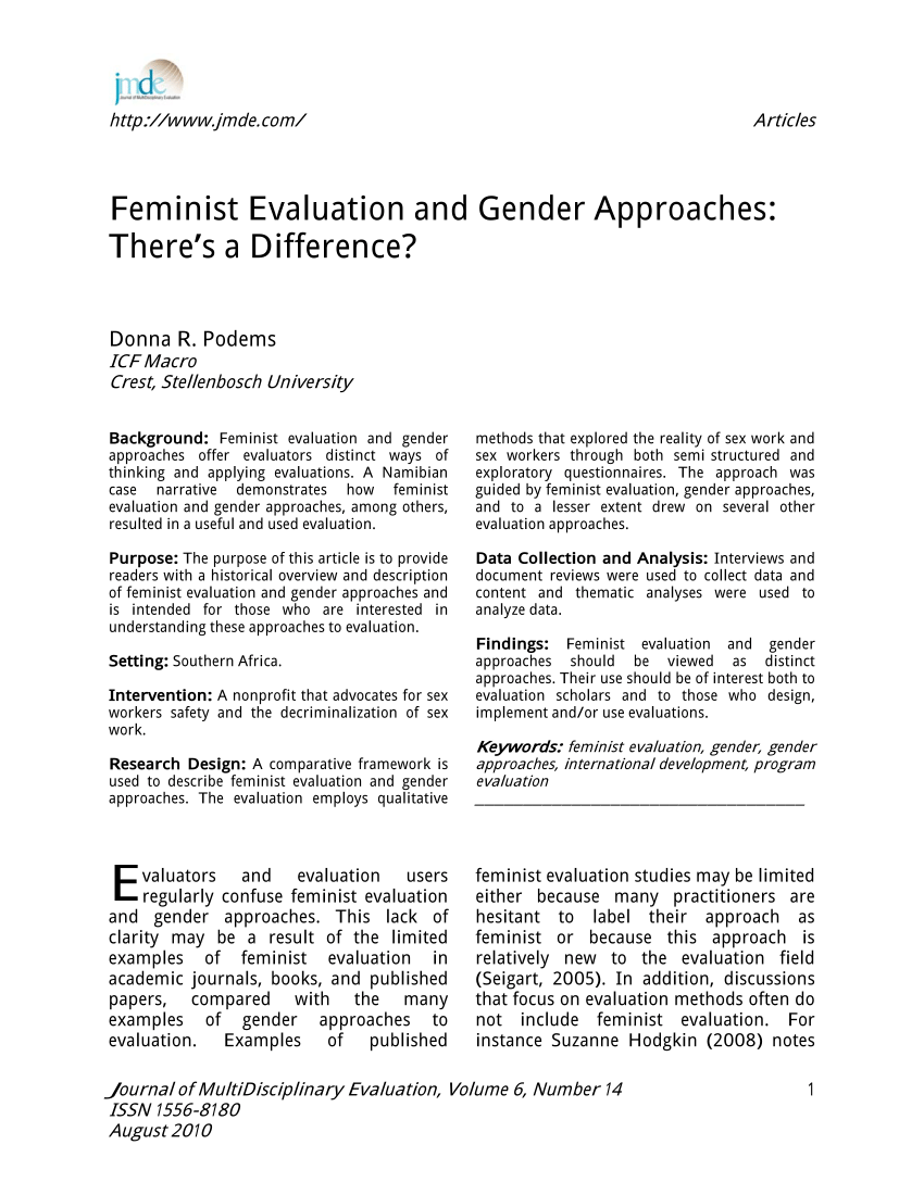feminist evaluation and research theory and practice