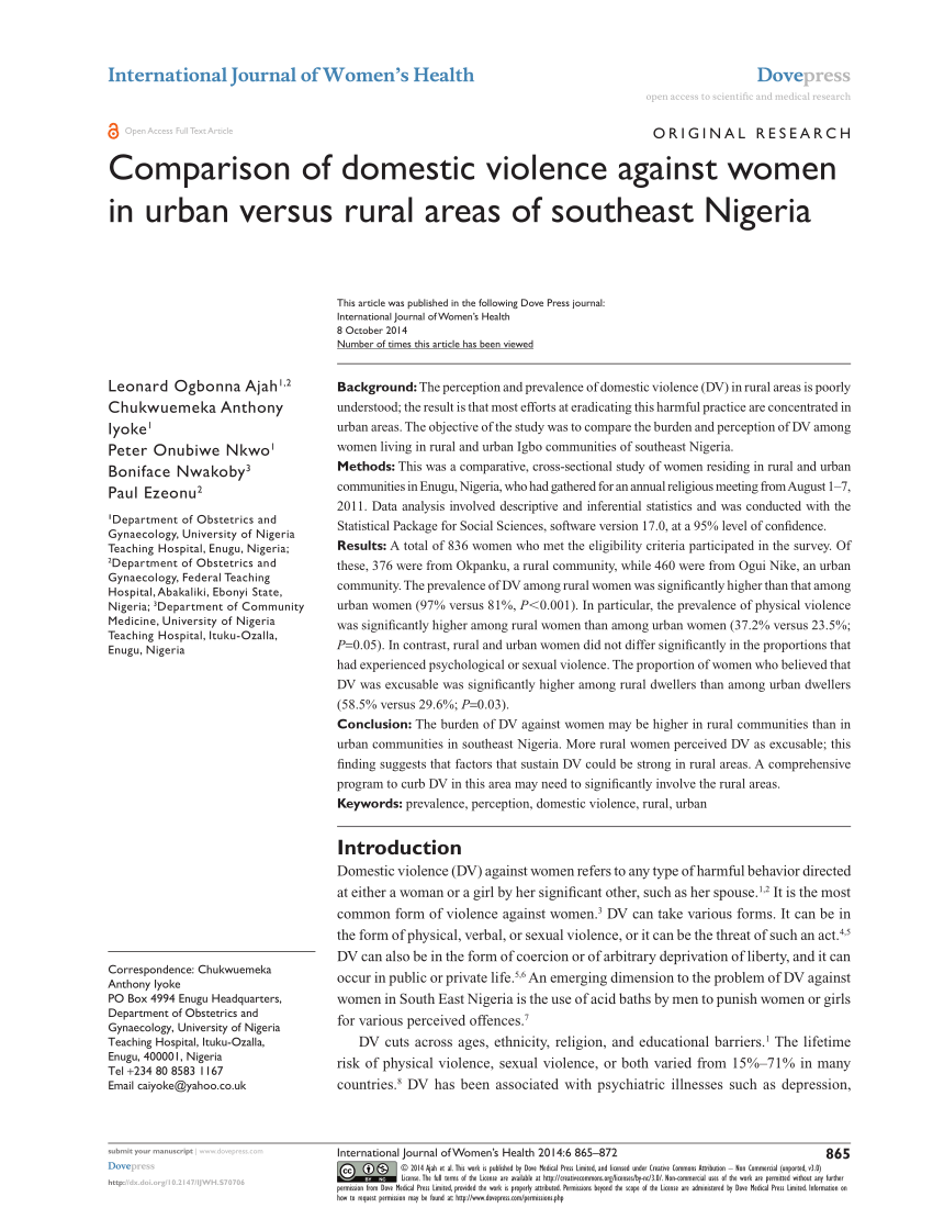 essay on domestic violence in nigeria