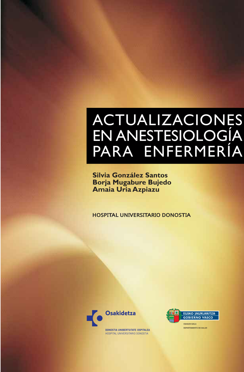 PDF) ACTUALIZACIONES EN ANESTESIOLOGIA PARA ENFERMERIA: 2014