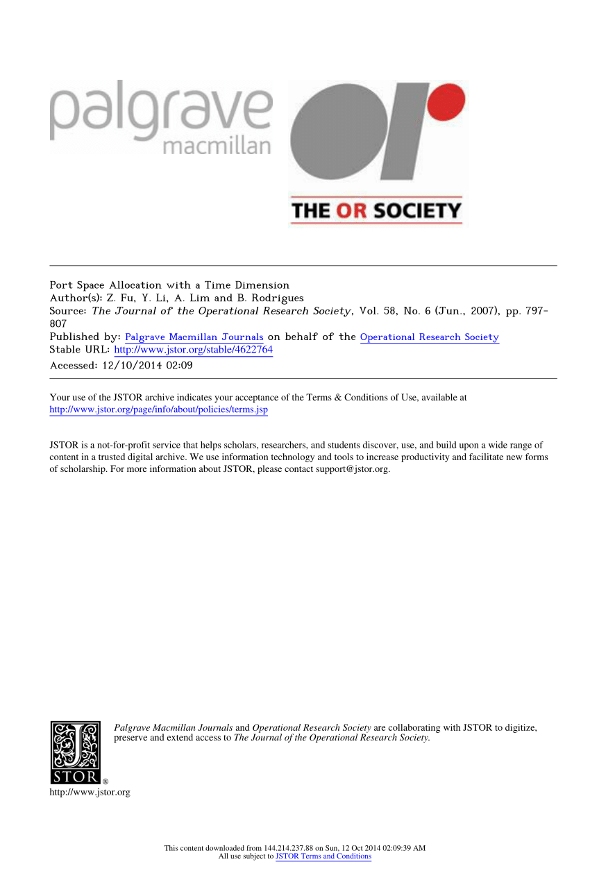 journal of the operational research society