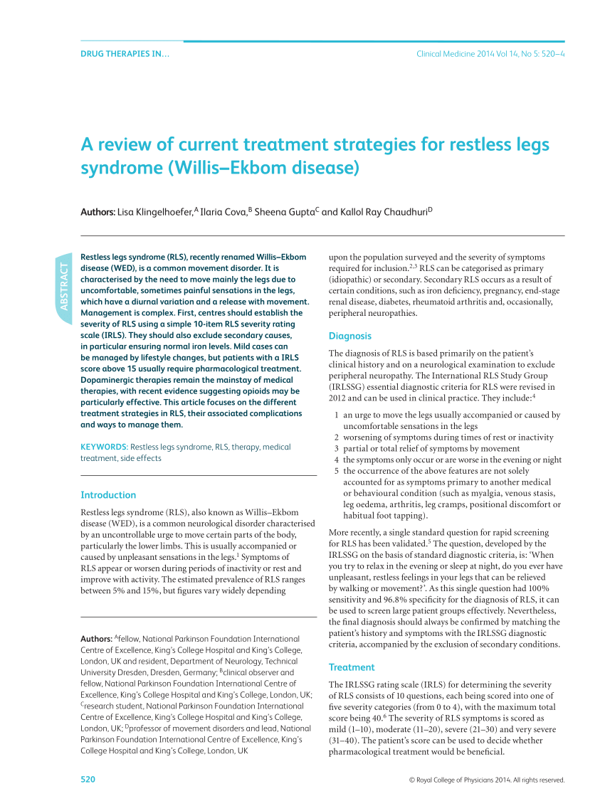 (PDF) A review of current treatment strategies for  