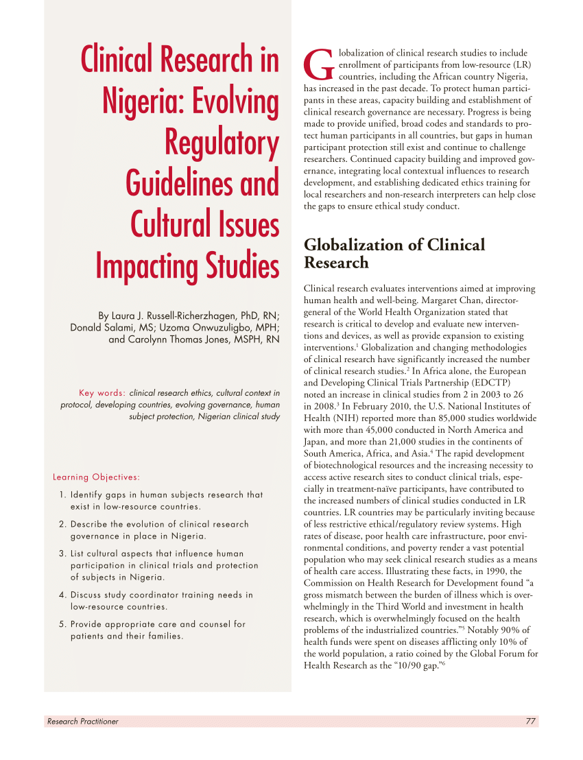 research topics in nigeria