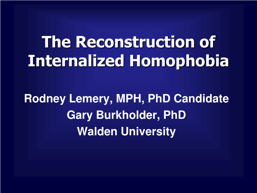 Pdf A New Model Of Internalized Homophobia In Men Who Have Sex With Men Msm 2162