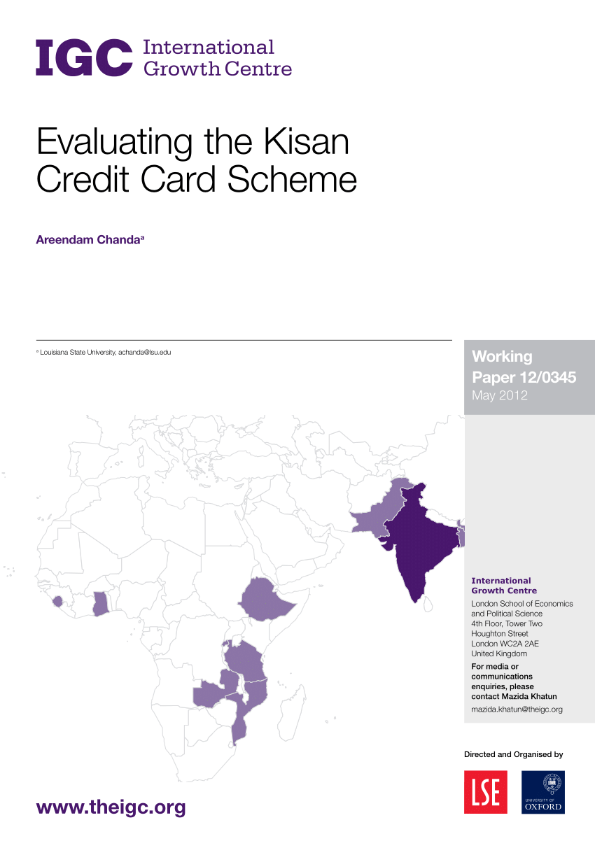 research paper on kisan credit card pdf