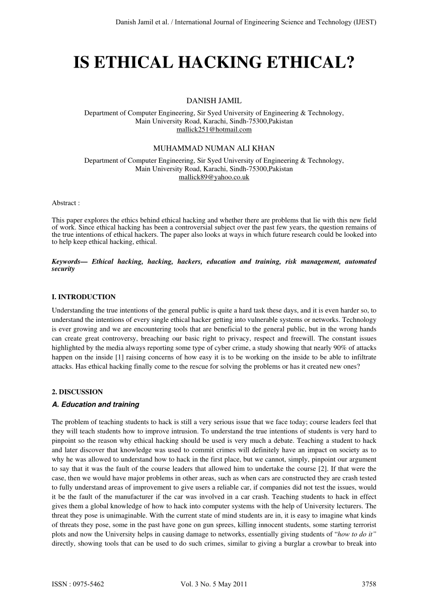 ethical hacking essay pdf