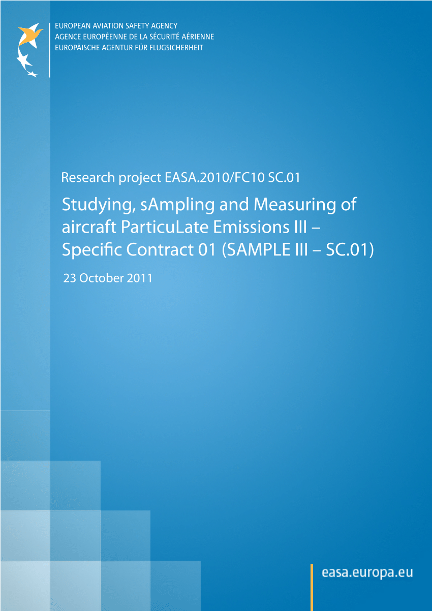 PDF) SAMPLE III - Studying, sAmpling and Measuring of aircraft ...