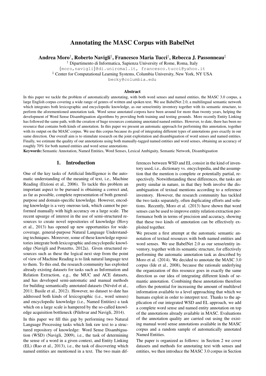 babelnet text classification