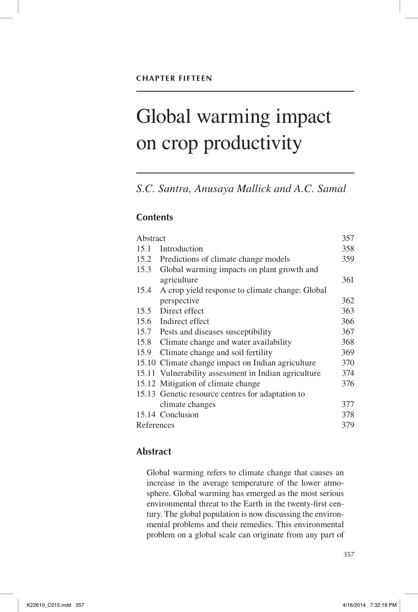 For Crop Harvests, Every Degree of Warming Counts