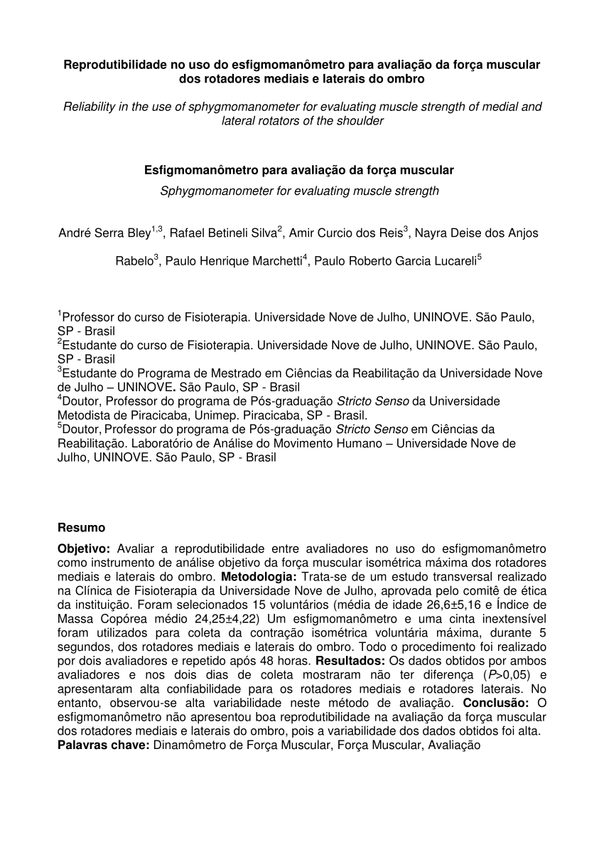 PDF) Influência do processo de familiarização para avaliação da força  muscular em testes de 1-RM