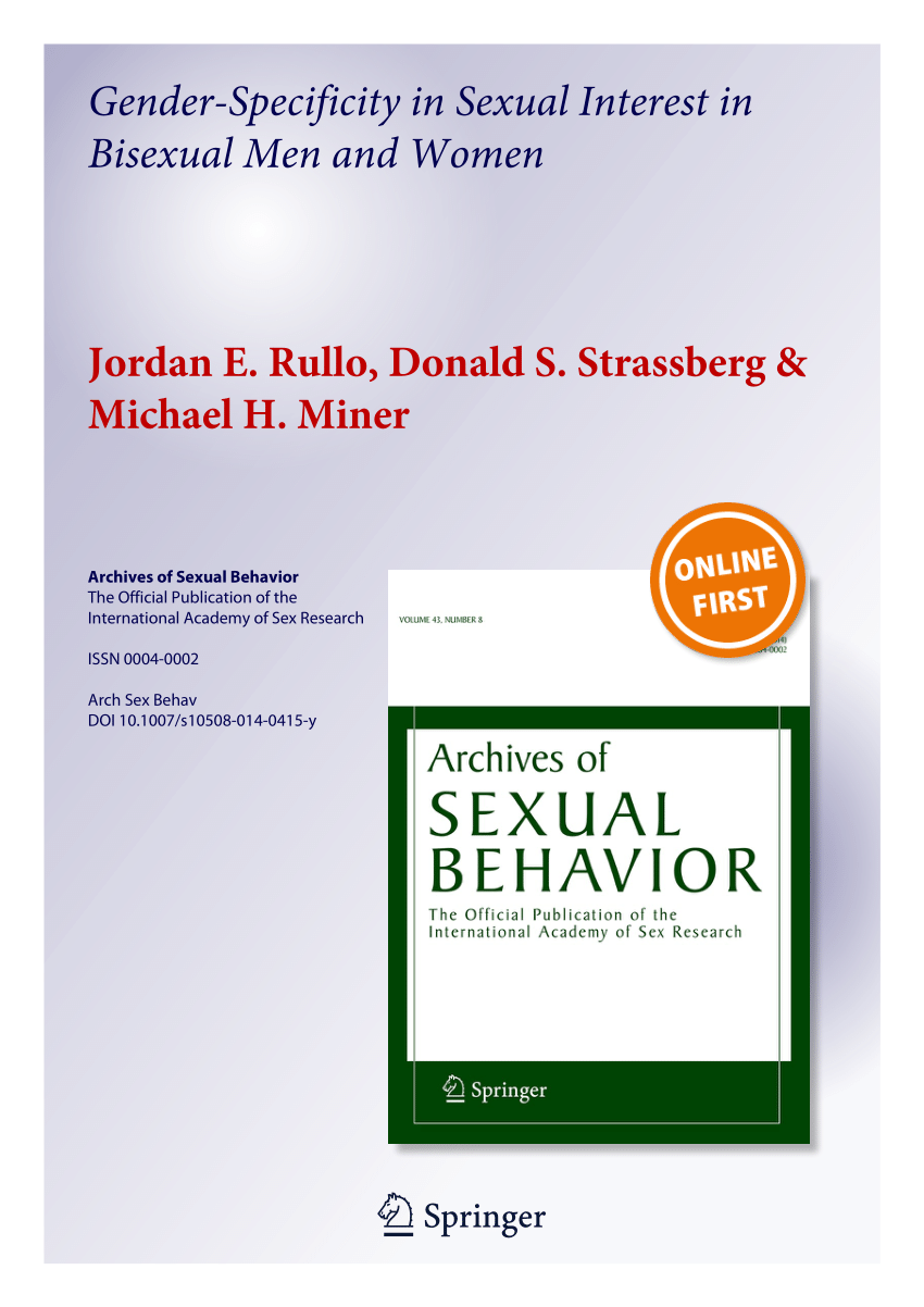 PDF) Gender-Specificity in Sexual Interest in Bisexual Men and Women