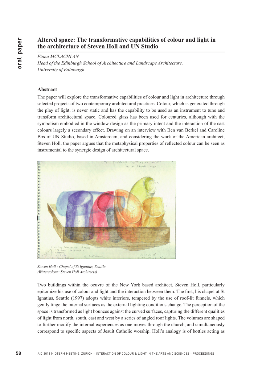 PDF) Altered space: The transformative capabilities of colour and