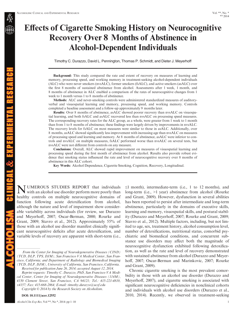 research paper about the effects of cigarette smoking