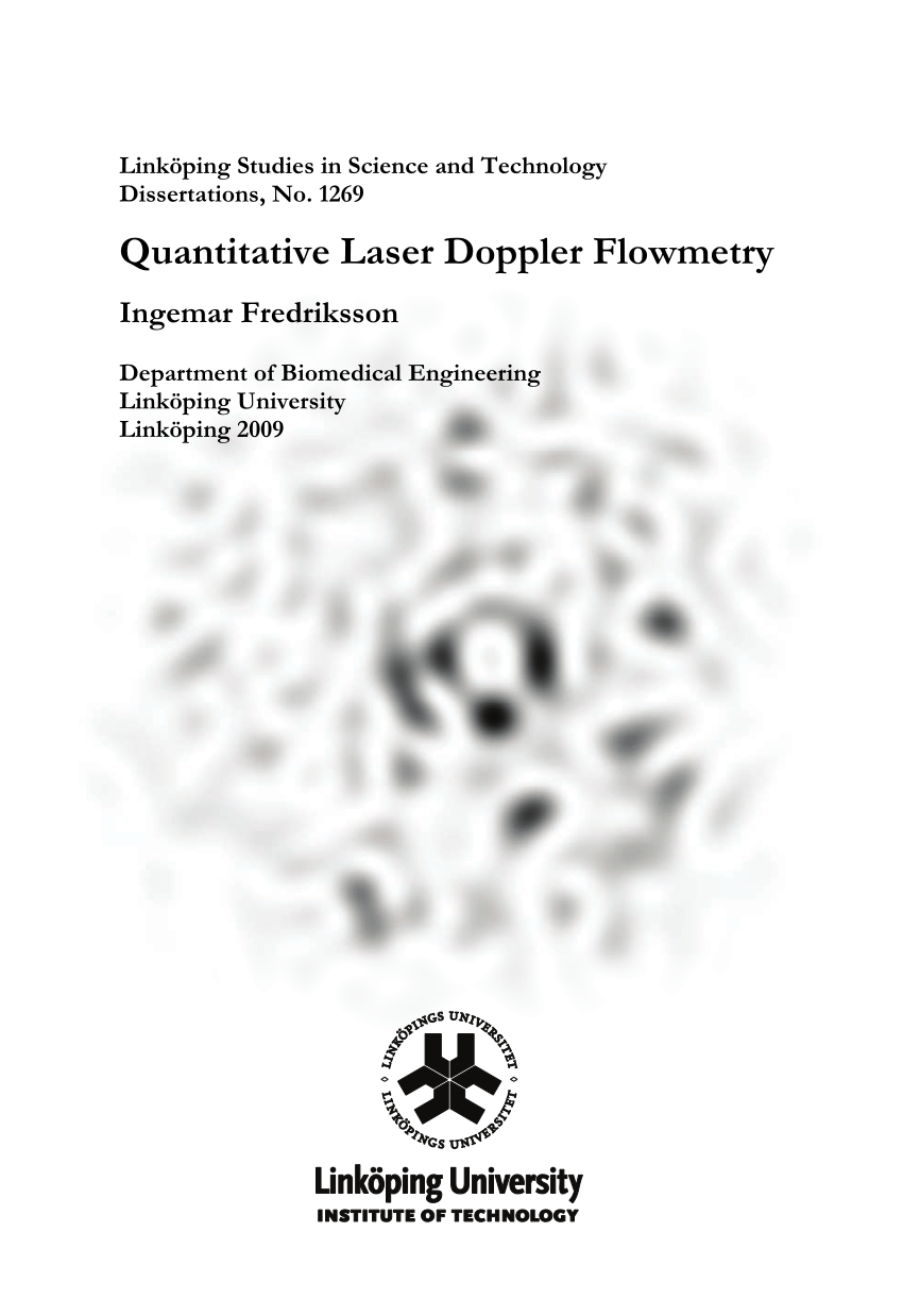 Pdf Quantitative Laser Doppler Flowmetry