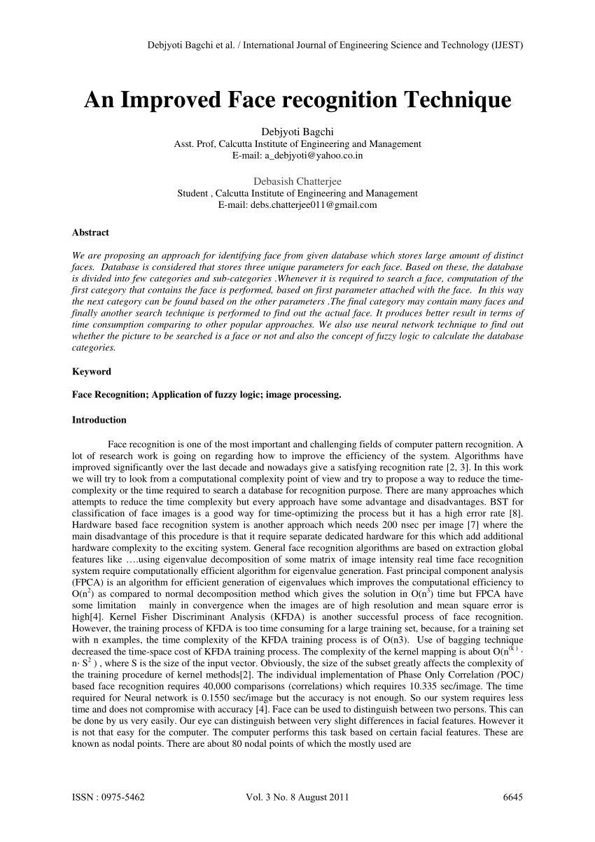 face recognition thesis pdf