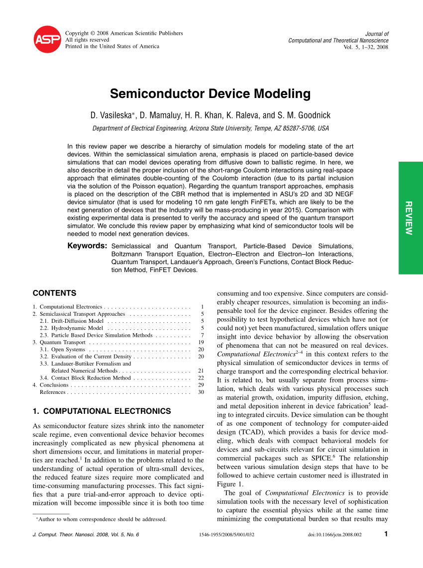 research paper on device modeling