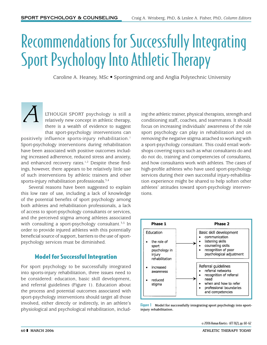 case study of sport psychology