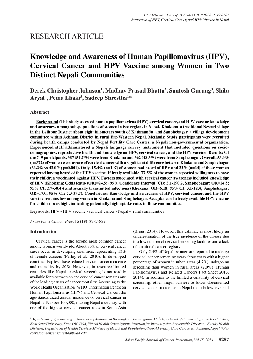 human papillomavirus vaccine in nepal paraziți ai lui clarias gariepinus helmint