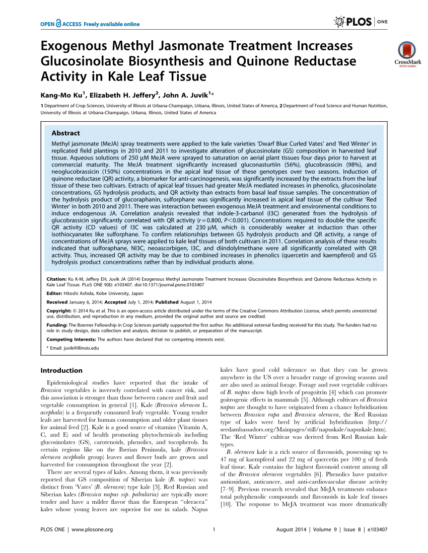 research papers on kale