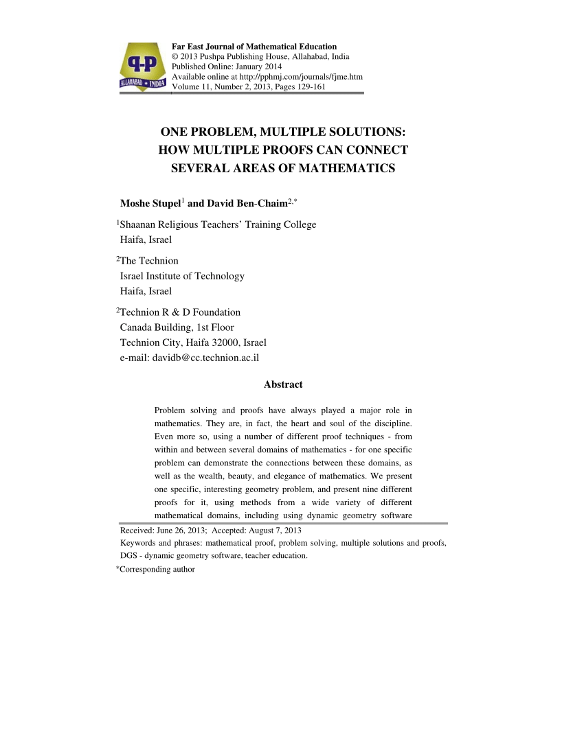 pdf-one-problem-multiple-solutions-how-multiple-proofs-can-connect-several-areas-of-mathematics
