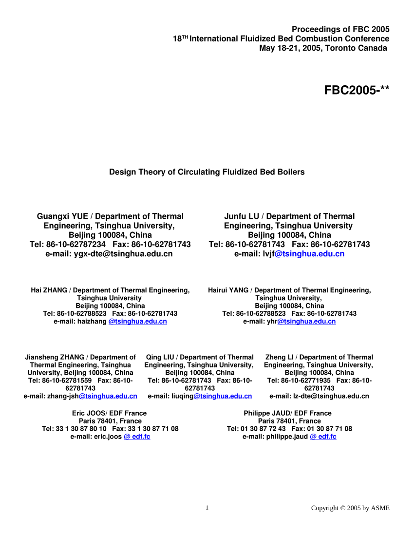 Pdf Design Theory Of Circulating Fluidized Bed Boilers