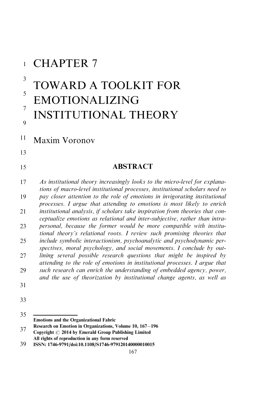 research paper on institutional theory