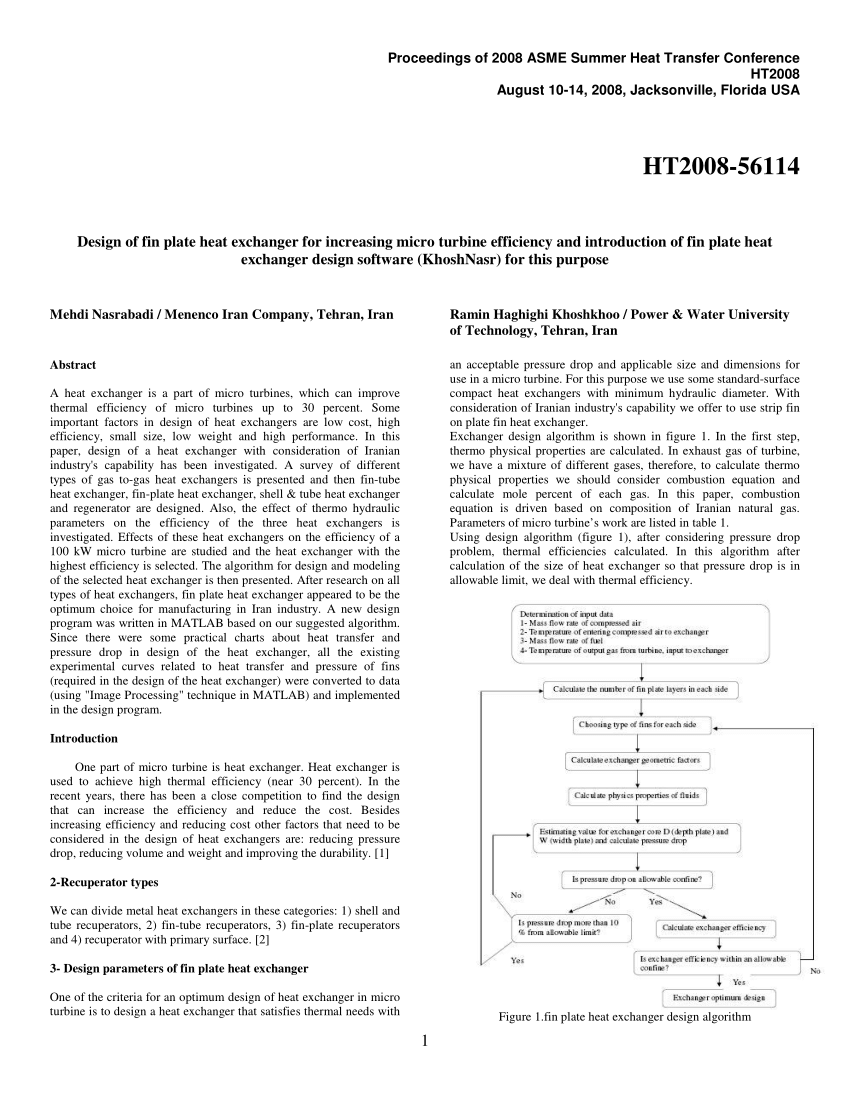  PDF Design of Fin Plate Heat Exchanger for Increasing 