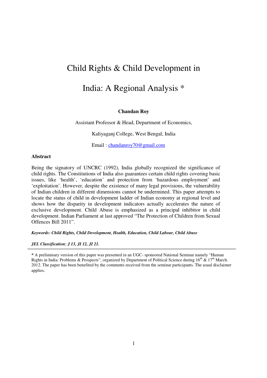 dissertation topics on child development