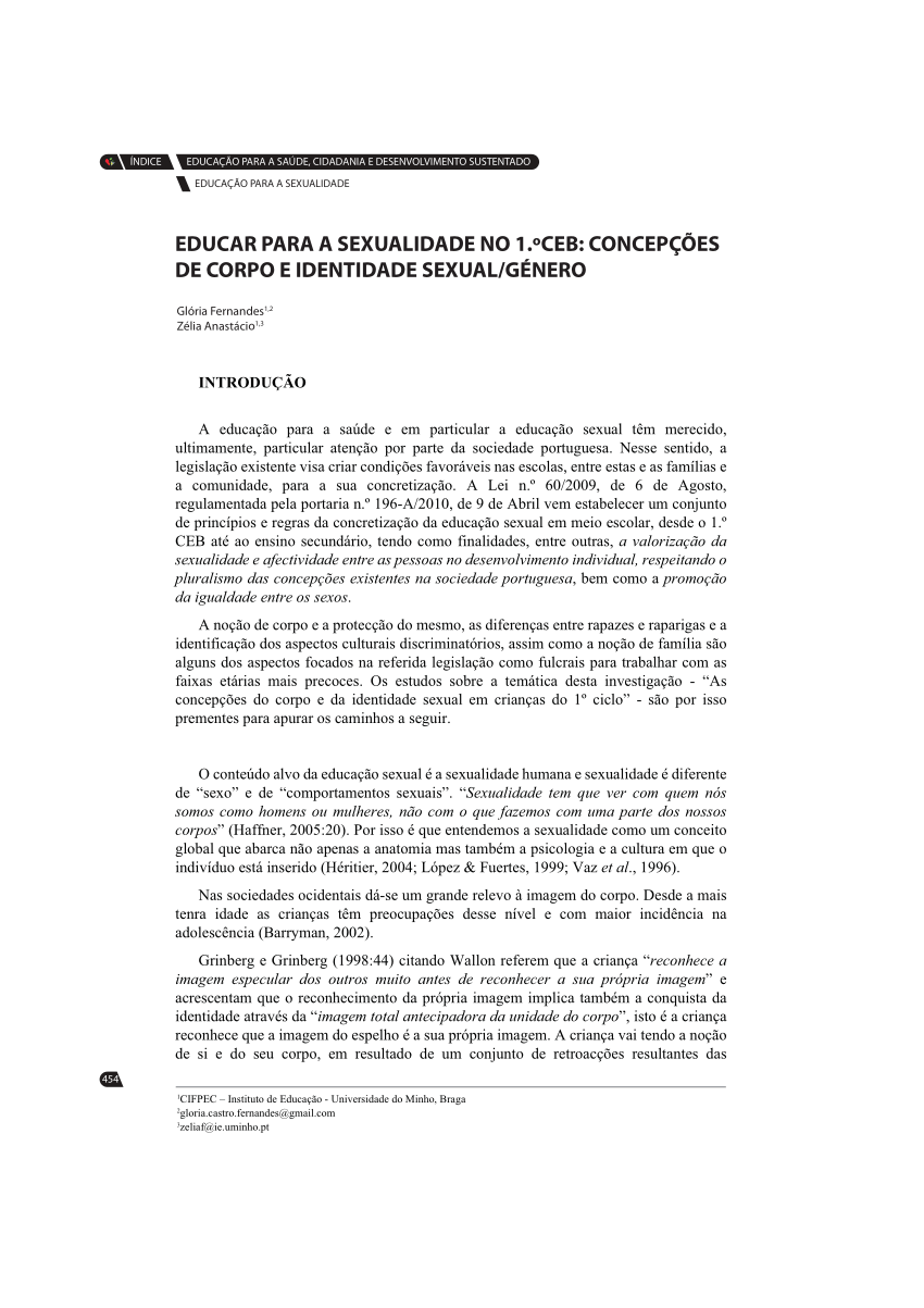 corpo e gênero, sexualidade